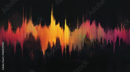 Abstract Colorful Waveform Cityscape Visual Art
