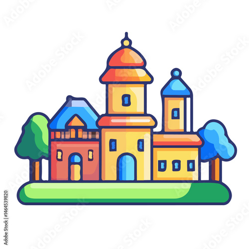 2D flat Local Souvenir vector illustration, isolated on a white background.