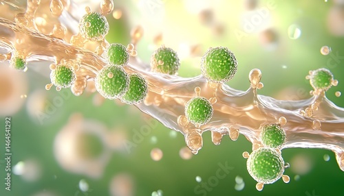 Wallpaper Mural Microscopic spheres traversing a fluidic pathway Torontodigital.ca