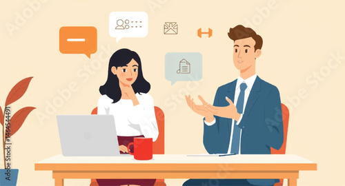  HR Management: Effective Strategies for Workplace Success , a effective business meeting vector design 