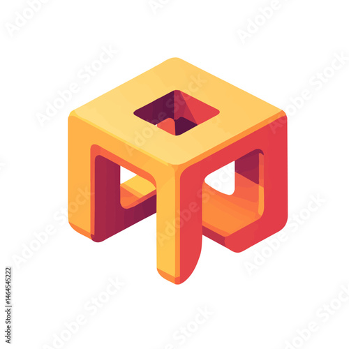 3D Modeling Software 2D flat vector illustration, isolated on a white background.