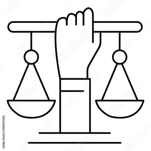 Civil Rights Law Icon Depicting Legal Obligations vector design
