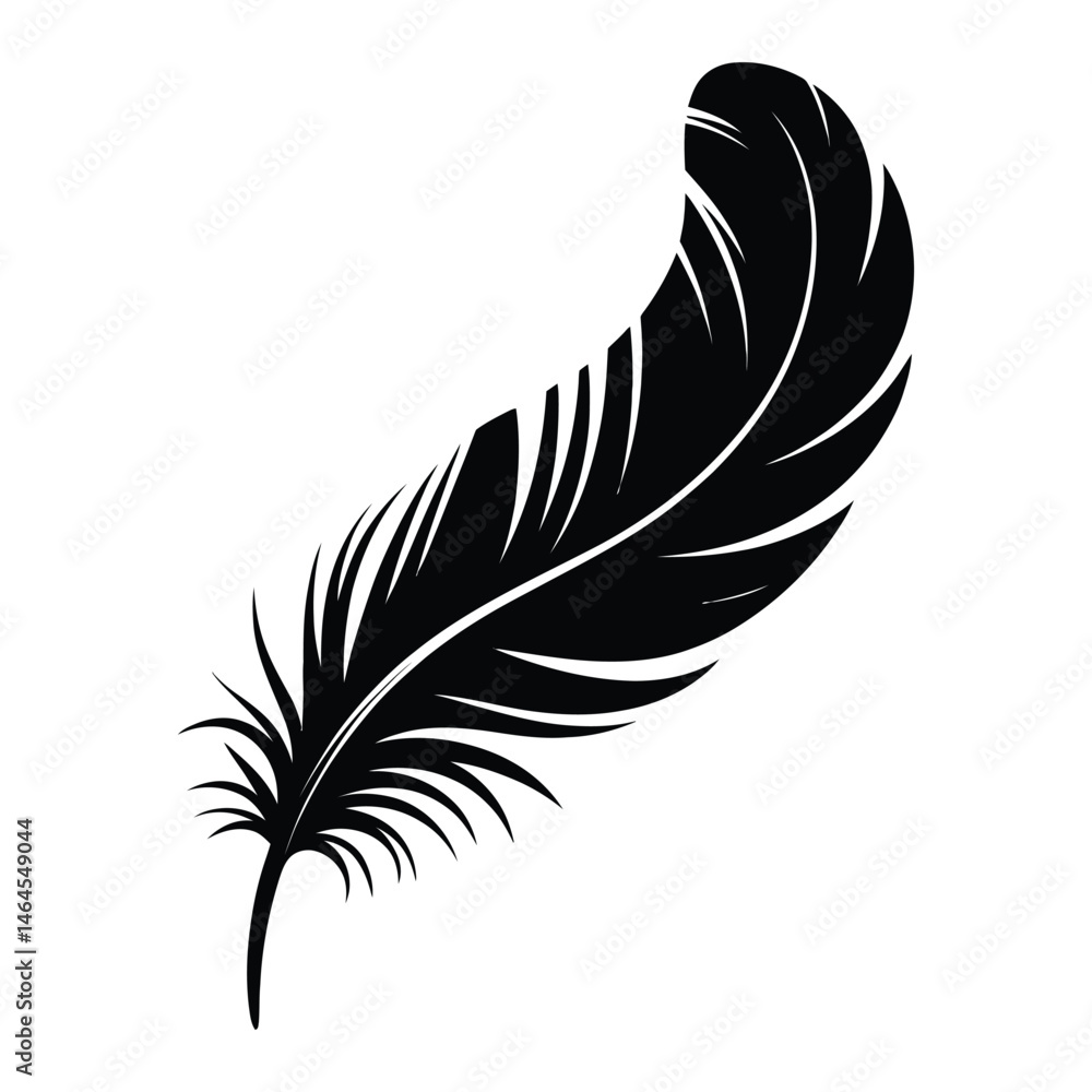 Fototapeta premium Art Deco Father Silhouette, Vector, Illustration, Icon, Logo, White Background.