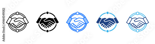 Collaborative Icon Set With Multiple Style Collection 