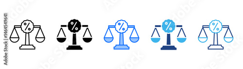 Economies Of Scale Icon Set With Multiple Style Collection 