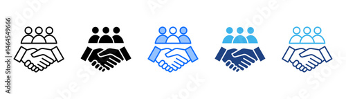 Relationships Icon Set With Multiple Style Collection 