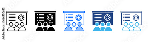 Training Programs Icon Set With Multiple Style Collection 