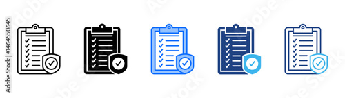 Regulatory Compliance Icon Set With Multiple Style Collection 