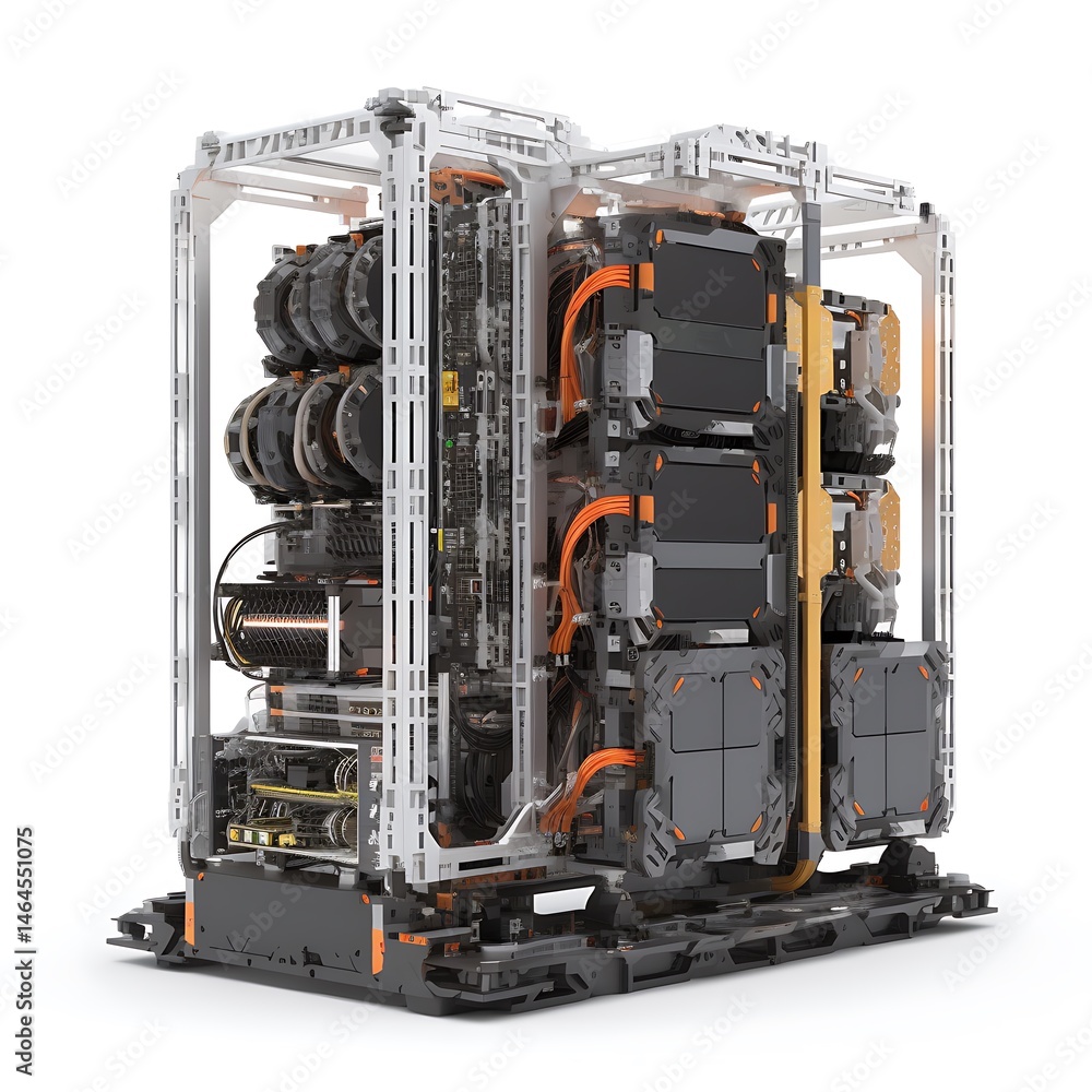 Fototapeta premium Electric Vehicle Battery Pack.