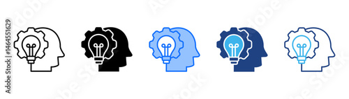 Strategic Icon Set With Multiple Style Collection 