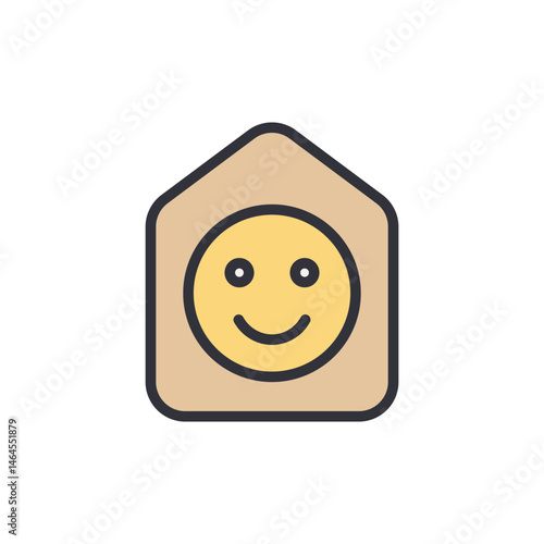 Delightful Emoji Nest Illustration, Symbolizing Cheerful Home Environment