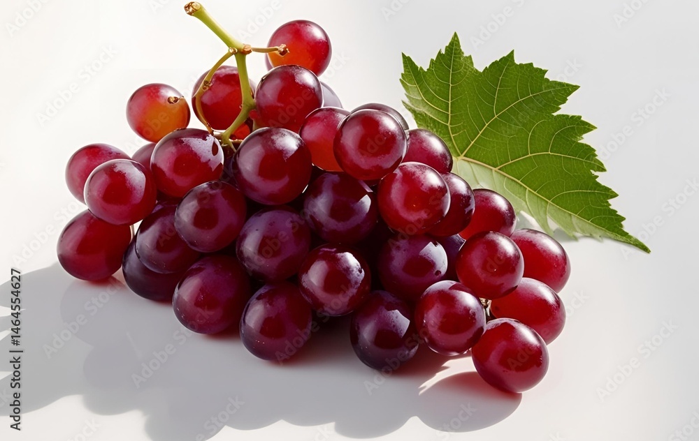 Fototapeta premium Red grapes isolated on white background