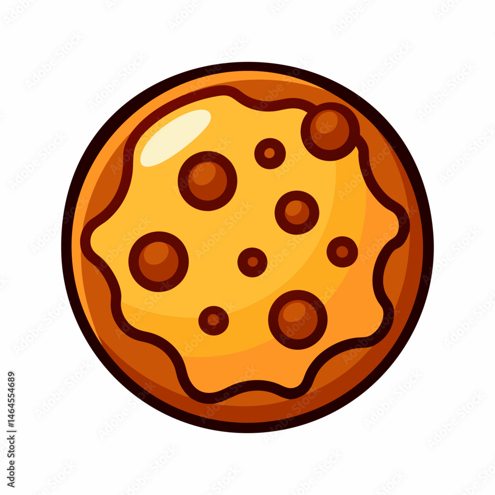 Fototapeta premium A Mouthwatering Chocolate Chip Cookie. A Sweet Treat