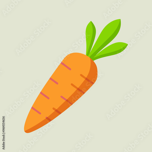 Vibrant Orange Carrot Illustration.  A Fresh and Healthy Vegetable Image