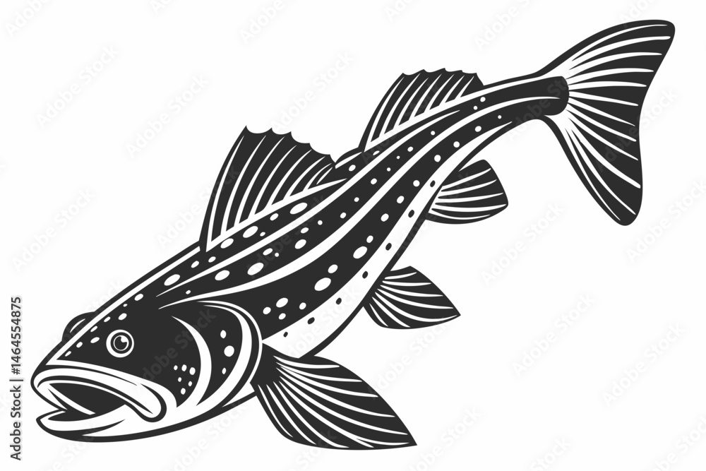 dogfish sihouette black vector dogfish sihouette black vector