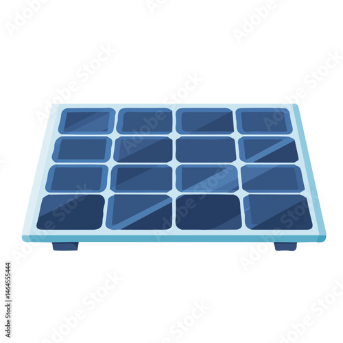Solar Panel 2D flat vector illustration, isolated on a white background.