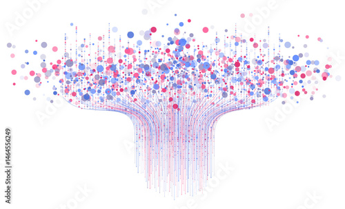 Technology background. Big data visualization concept. Information artificial neural network