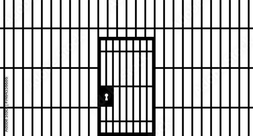 Jail lattice with door in prison