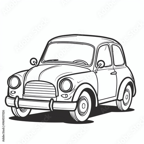 Wallpaper Mural Cute cartoon car coloring page illustration for kids Torontodigital.ca