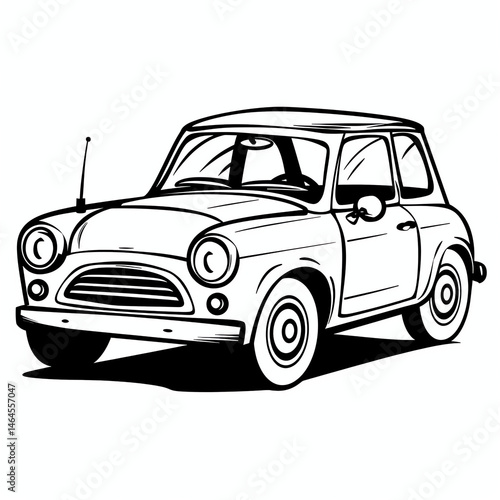 Wallpaper Mural Cute cartoon car coloring page illustration for kids Torontodigital.ca