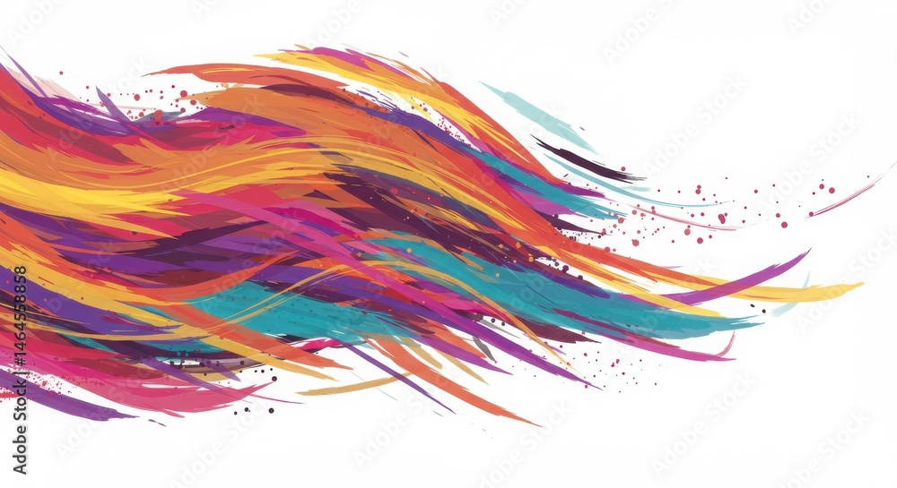 Abstract colorful brushstroke design Abstract colorful brushstroke design