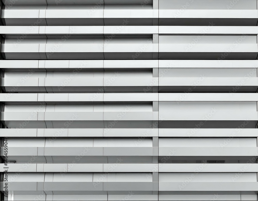 Modern building facade with horizontal lines and geometric pattern. Great for architectural design, backgrounds, and textures. Modern building facade with horizontal lines and geometric pattern. Great for architectural design, backgrounds, and textures.