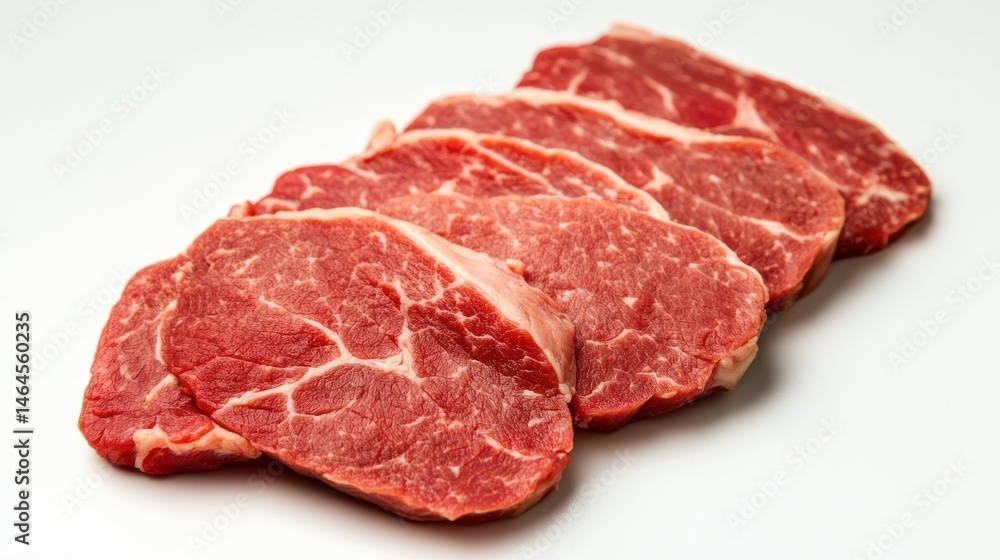 Close-up of Raw Beef Steaks Ready for Grilling Close-up of Raw Beef Steaks Ready for Grilling