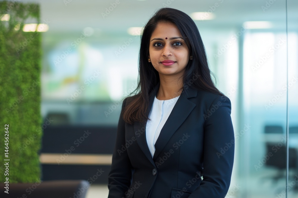 Indian Businesswoman Standing Confidently in a Suit Indian Businesswoman Standing Confidently in a Suit