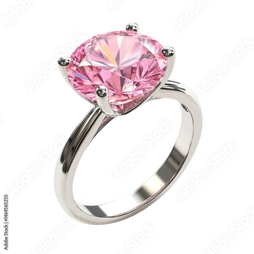 Pink diamond ring elegant jewelry design white gold setting sparkle gemstone
