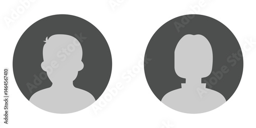Men and women avatars icon set. Male and female silhouettes abstract people icons. User profiles set vector. Unknown or anonymous persons sign for graphic design. Vector illustration. EPS 10