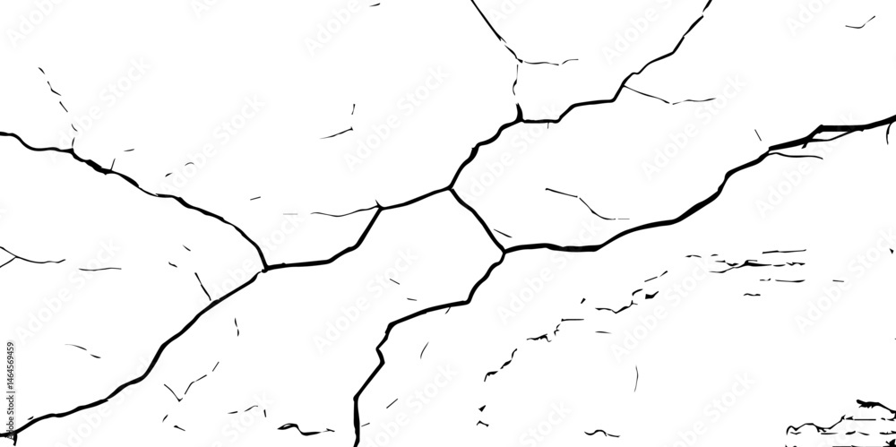 Obraz premium . Cracks isolated on white background.Cracks on the concrete wall. For designers to apply texture cracks to objects.Texture for overlay. Wall Background. 