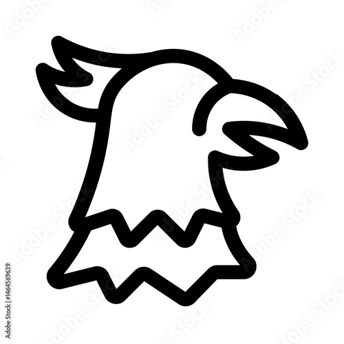 falcon icon with line style, perfect for user interface projects