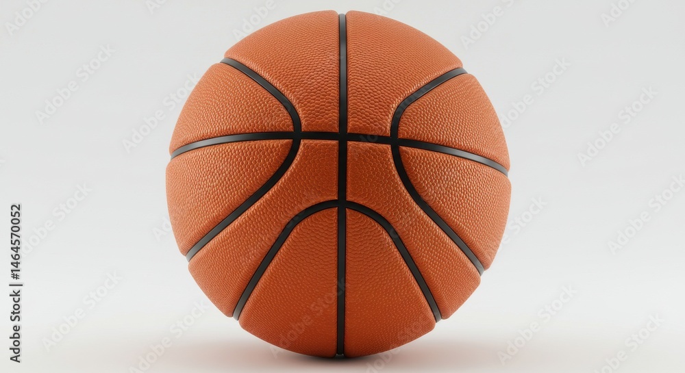 Obraz premium A high quality studio shot of a new orange basketball isolated on white background
