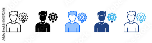 Entrepreneurship Icon Set With Multiple Style Collection 
