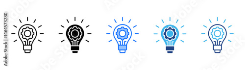 Innovation Icon Set With Multiple Style Collection 