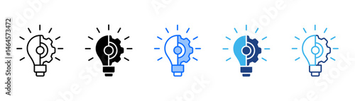 Innovation Icon Set With Multiple Style Collection 