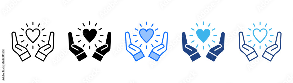 Obraz premium Empathy Icon Set With Multiple Style Collection 