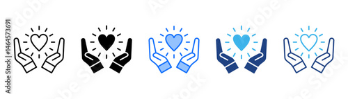 Empathy Icon Set With Multiple Style Collection 