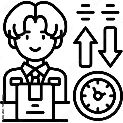 Delivery Time Icon Vector Element