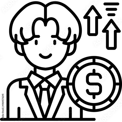 Earning Icon Vector Element
