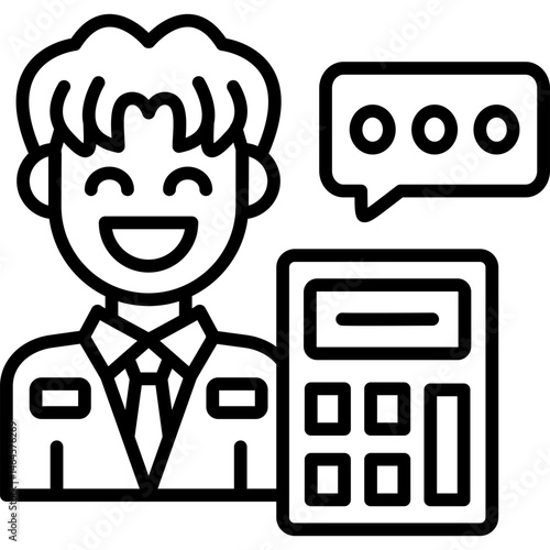 Delivery Manager Icon Vector Element