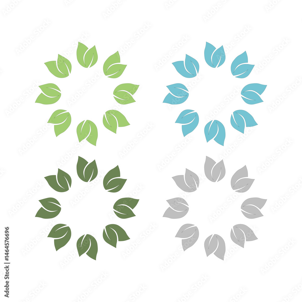 Fototapeta premium ORGANIC FARMING LEAVES LOGO SIGN SYMBOL ISOLATED ON WHITE