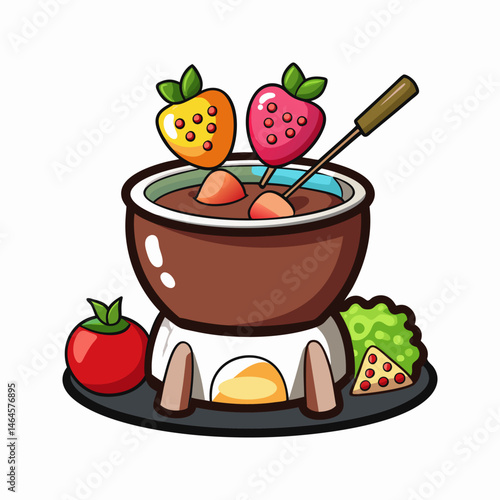 Chocolate Fondue with Strawberries.  A Delicious Dessert Recipe