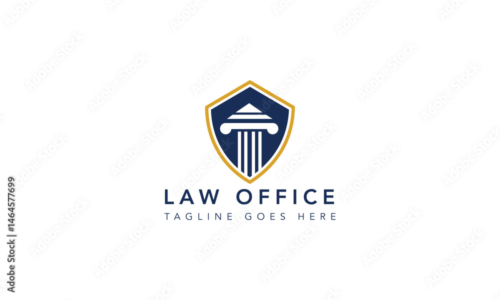 Naklejka premium Law and Justice Logo Design for Advocates