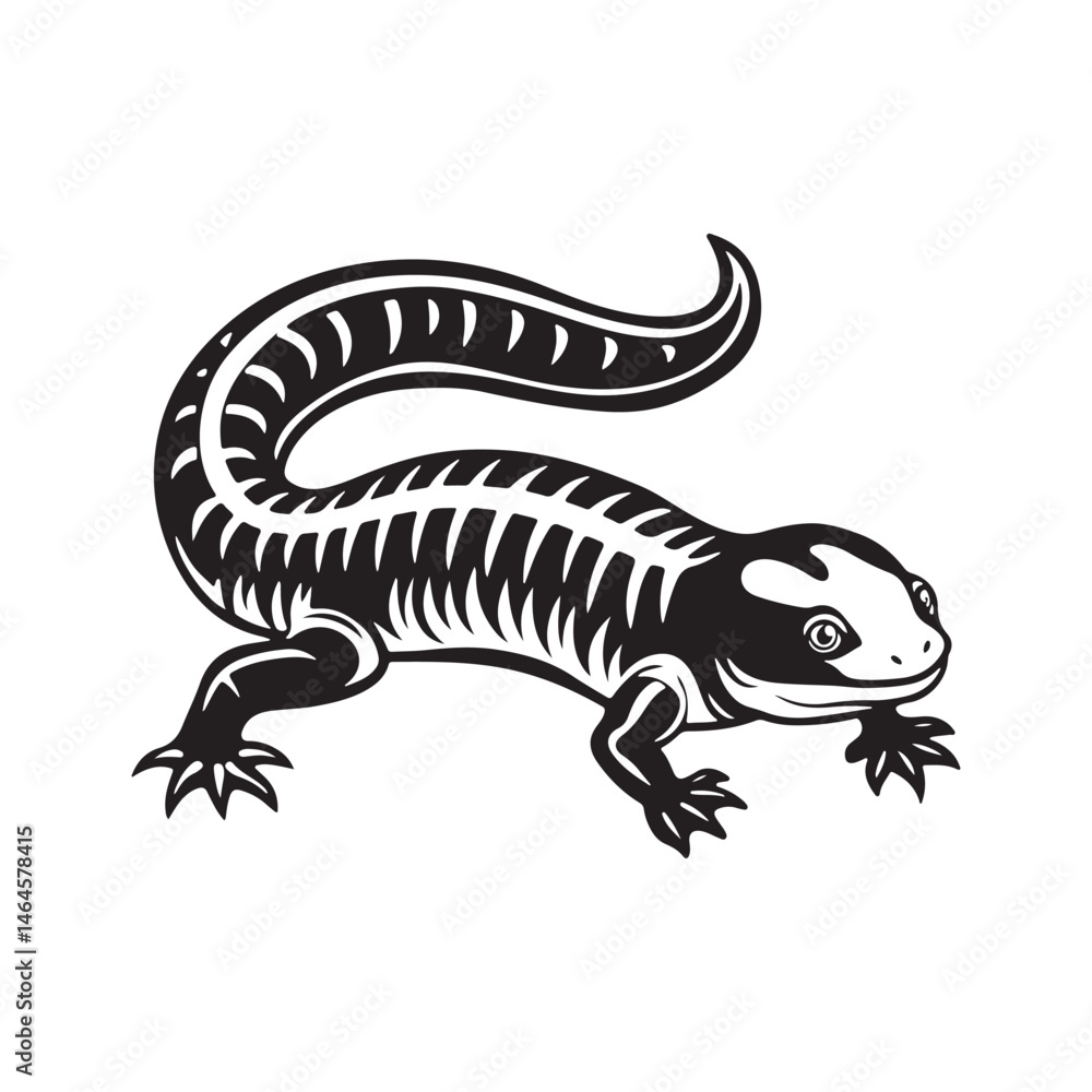 Obraz premium tiger salamander vector art illustration