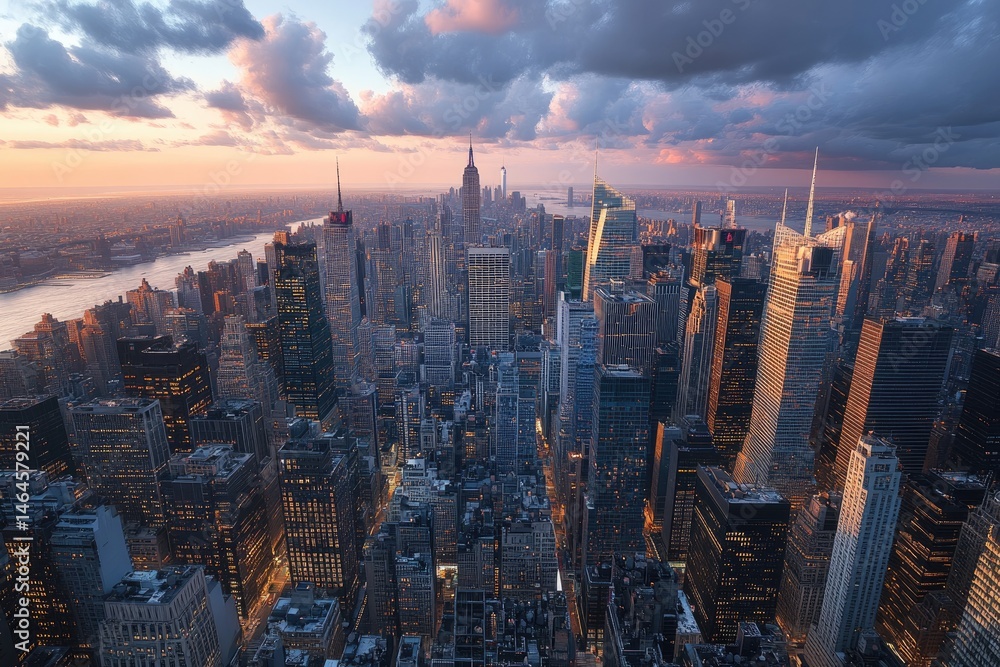 Fototapeta premium New York City Skyline at Sunset