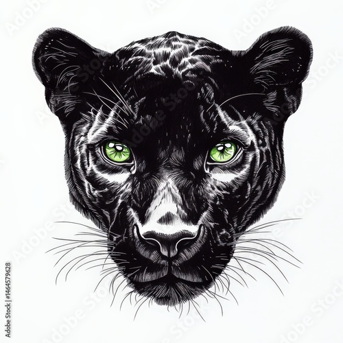 panthera, panther, cat, tiger, animal, vector, head, illustration, tattoo, wild, face, black, mammal, feline, nature, silhouette, fur, drawing, lion, design, cartoon