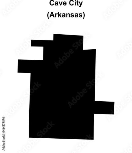 Cave City (Arkansas) blank outline map