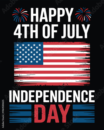 Independence Day T-Shirt Design vector, 4th July America T-Shirt Design