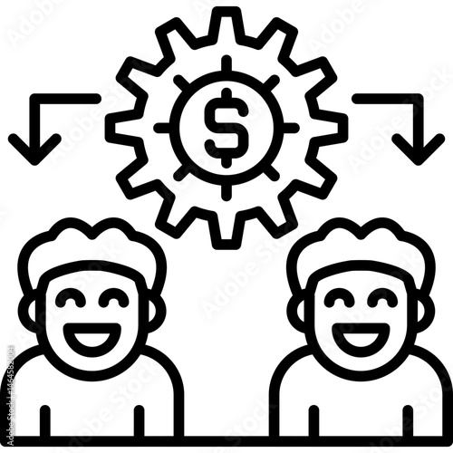 Earning Team Icon Vector Element